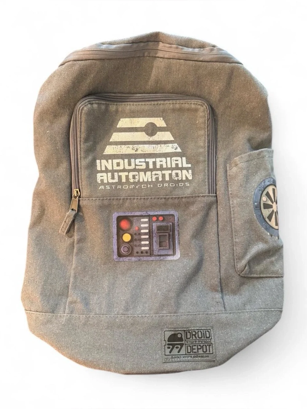Star Wars Industrial Automaton official Disney Park droid depot backpack in gray